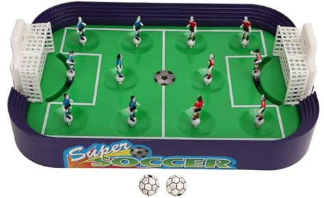 NutriEss Tisch-Fußballspiel, Mini-Brett, interaktives Spielset, kompaktes Design, einfache Montage mit Multifunktions-Schuss-Setup für Kindertreffen