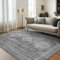 GENIMO Teppich Wohnzimmer 160x230cm, Boho Grau Teppich Kurzflor Waschbare Antirutsch Teppiche