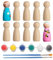 10 Piezas Figuras para Pintar, Muñecos Constelaciones Familiares, Muñecos Madera, Madera Manualidades para Cumpleaños, Bodas y Diversas Decoraciones de Festivales