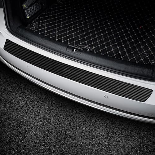 Ladekantenschutz Kofferraum für Skoda Karoq (Facelift 2021) 2021-2024, Kohlefaser Stoßstangenschutz Heck Rear Bumper Aufkleber Auto Zubehör,90 * 7