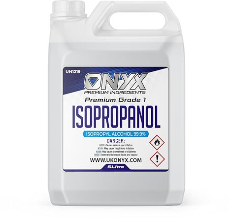 Isopropyl Alcohol 99.9% IPA Isopropanol 5L - Pure Grade - Rubbing Alcohol for Cleaning and Disinfecting Solvent for Electronics, Glass, Appliances (5 Litre)