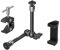 SMALLRIG Clamp w/ 1/4 and 3/8 Thread Holes, 9.8 Inches Adjustable Friction Power Articulating Magic Arm with Phone Holder for Action Cameras, Smartphones, LCD Monitor/LED Lights - 5326