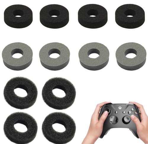 JFangZHZH Anillos Amortiguadores Joystick 12 Piezas,Assist Precisión para PS5/Xbox Series X|S/Switch OLED/PS4,Reduce Stick Drift,Espuma Control Mando Juego,Accesorios Mandos Gaming