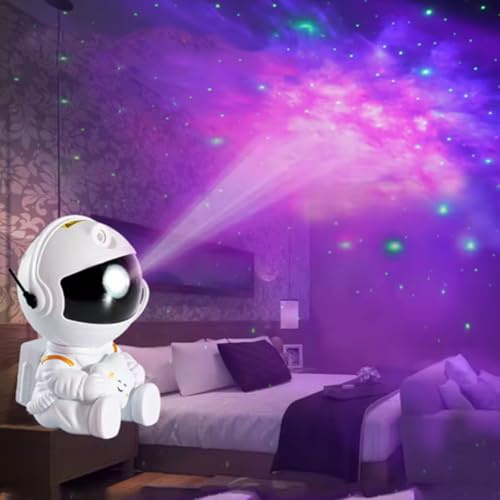 Astronaut Galaxy Star Projector Night Light with Remote, 360° Adjustable Space Buddy Nebula & Starry Ceiling Lamp, Timer, USB Powered, Bedroom Decor for Kids & Adults, Gifts for Christmas & Birthdays