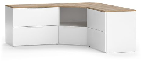 Vicco Wohnwand Wido Weiß | 3 Teile, zur Wandmontage geeignet und kombinierbar mit weiteren Modulen
