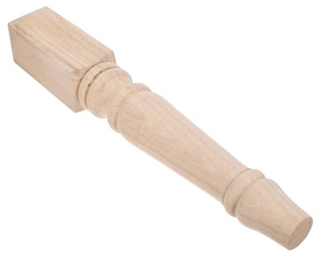 Operitacx Pied de Meuble Rustique en Bois Massif Non Peint 6 Cm X 43 Cm – Pied Tourné pour Table à Manger, Banc ou Îlot Cuisine – Support Solide pour Rénovation et Ameublement Campagnard