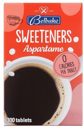 LUNEXA Belbake Aspartame Sweetener Tablets 300 Tablets – Zero Calorie Sugar Alternative for Tea & Coffee, Convenient Tabletop Sweetener Dispenser