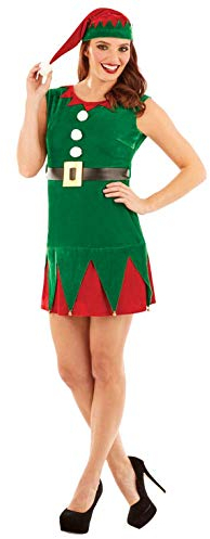Fun Shack Elf Costume Adult Women Christmas Fancy Dress Outfit - Festive Holiday Costume for Women, Elf Themed Attire, Small