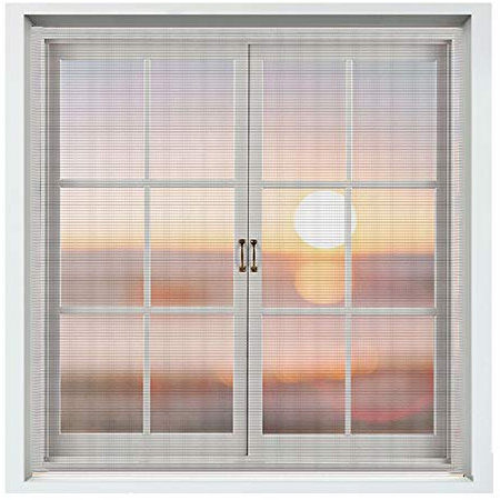 Fly Screen Nets for Window, 2 Pack 2m x 1.45m Mosquito Insect Mesh Screen Protector Kit with Self Adhesive Tapes 2 Rolls,Breathable and Washable 3.0 Pro (Square mesh)