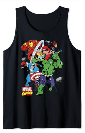Marvel Comics Avengers Wall Smash Logo Tank Top