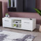 Vida Designs Cosmo TV Unit 2 Door Modern Gloss Matte MDF Living Room Cabinet Media Stand Furntiure White 120cm