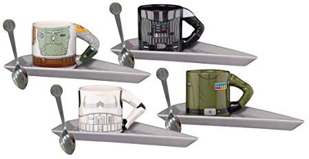Cableguys MMEPSW300108 Meta Merch Star Wars Rebel Lot de 4 tasses à expresso en céramique, 114 ml
