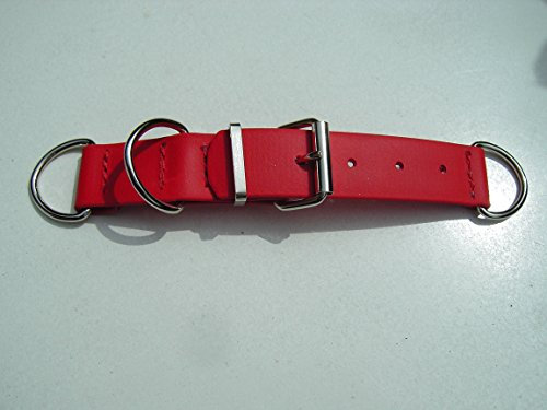 MJH BioThane Halsband Verschluss Adapter verstellbar 16mm breit versch. Farben (rot)