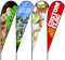 Anley benutzerdefinierte Werbung Teardrop Flagge 3,5 X 10 Ft doppelseitig - drucken Sie Ihr eigenes Logo/Design/Worte - Indoor & Outdoor Werbebanner Fahnen