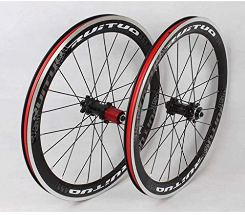 20 BMX Fahrradradsatz Doppelwandige Legierung Felge 451mm Beach Cruiser Fahrrad Vorne Und Hinten Abgedichtetes Lager 24H QR Für 8/9/10/11 Geschwindigkeitskassette (Color : Black, Size : 20)