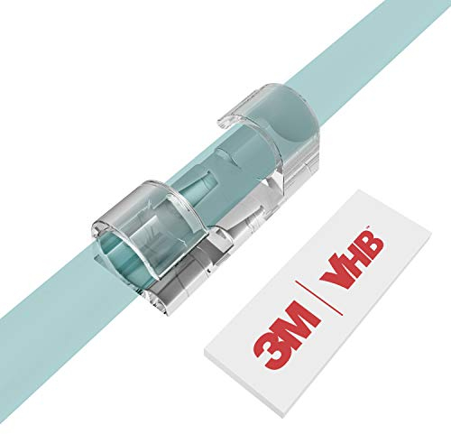 Kabelclips Kabelhalter, XIAOXI Vielzwecke Kabelführung Kabel Organizer Set mit Klebstoff Gesicherte Unterlage für Schreibtisch, Netzkabel, USB Ladekabel, Ladekabeln usw. - 40 Stück (Transparent)