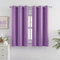 DUALIFE Solid Thermal Insulated Blackout Curtains Light Purple Ring Top Drapes for Bedroom Window Treatment Triple Weave Home Decoration (38 x 54 Inch, 2 Panels, Amethyst Orchid)