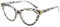 Eyekepper Modische Lesebrille für Damen Katzenauge Moley Lesehilfe mit Große Quadratische Gläsern und Federscharniere - Graue Schildpatt + 1.00