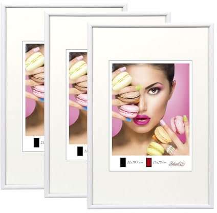 IDEAL TREND 2er 3er 5er Pack Photo Style Set Bilderrahmen Wanddeko Collage Poster Kunststoff Rahmen: Farbe: 3er Pack Wei� | Format: 30x45