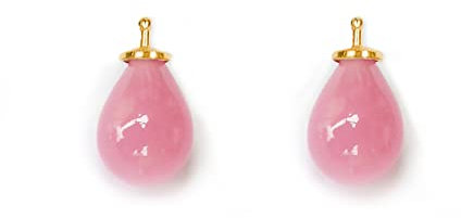 HEIDE HEINZENDORFF Einhängerpaar Tropfen, Pink, 14 x 10 mm, silber rhodiniert
