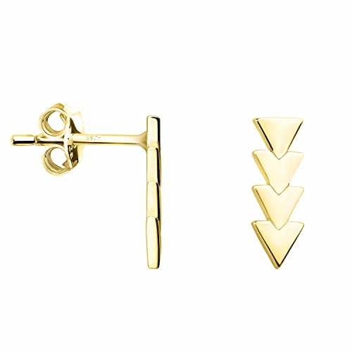 SOFIA MILANI - Damen Ohrringe 925 Silber - vergoldet/golden - Pfeil Ohrstecker - E1629