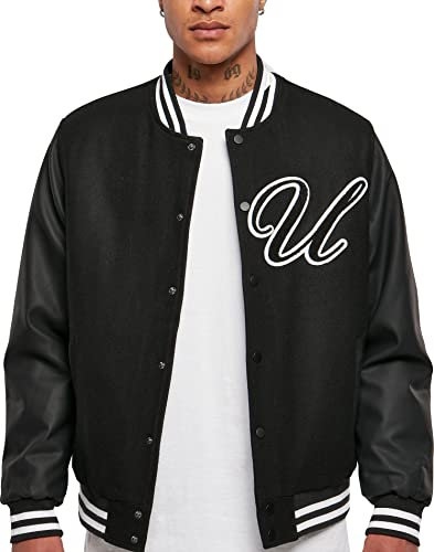 Urban Classics Herren Big U College Jacket Black, XL