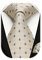 HISDERN Herren Krawatte Hochzeit Beige karierte Krawatten Taschentuch Blumen Elegant Klassisch Krawatte & Einstecktuch Set
