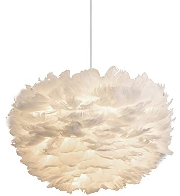 Mextronic Design-Pendelleuchte weiß (mit Entenfedern) Ø40cm, 40W, IP20, E27-Fassung