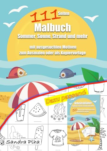 KitaFix-Kreativ: Malbuch Sommer, Sonne, Strand und mehr: 111 Seiten mit ausgesuchten Motiven zum Ausmalen oder als Kopiervorlage