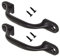 Black Door Bows Pull Handles 4-Inch/100mm Sliding Barn Door Handle Retro Bow Shaped Garden Gate Garage Shed Cabinets Door Grab Handles with Screws Pack of 2.