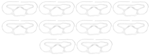 Maskenhalterung, Anti-Fog-Maskeneinsatz, Lebensmittelqualität, 10 Stück, Faltbar, Flexibel, 3D-Design, Wiederverwendbar für Unterwegs (Weiss)