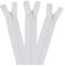 14 inch | 35cm White Zips (Pack of 3) - Strong No.3 Nylon Closed End Zip Fasteners. Ideal for Sewing, Dressmaking, Skirts, Bags, Cushions, Craft Projects