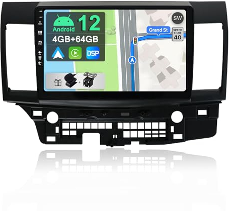 YUNTX [4GB+64GB] Android 14 Autoradio für Mitsubishi Lancer(2008-2016)-[Integriertes CarPlay/Android Auto/DSP/GPS]-10.1”IPS 2.5D-Kamera+MIC-DAB/Mirror Link/Bluetooth 5.0/360 Kamera/Lenkradsteuerung