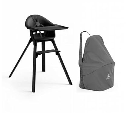 Chaise haute Stokke Clikk Noire et sac de transport
