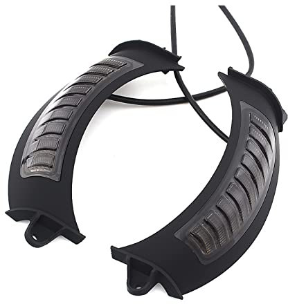 WELSAA Motorrad Scheinwerfer Halterung Rohr Schelle Motorrad Scheinwerfer Gelb Blinker Licht Weiß DRL Tagfahrlicht Für Harley Road Glide FLTRX FLTRK FLTRU