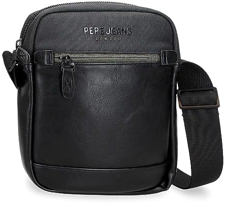Pepe Jeans GRAYS Umhängetasche und Kulturbeutel, schwarz, Polyester, verschiedene Größen, Schwarz, one size, Umhängetasche grau