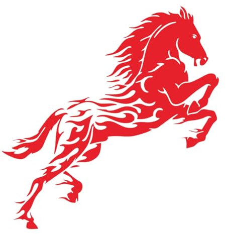 Moxeupon Adesivo per auto con cavallo, riflettente, per corse di cavalli, salti, gare, decorazioni artistiche, per auto, paraurti, camion, furgoni, finestre, decorazione da parete