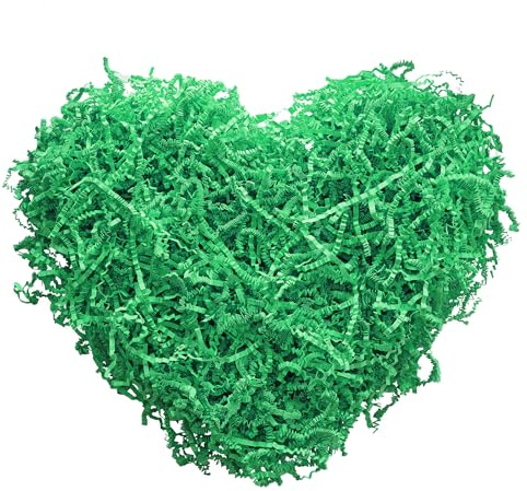 Bobobag Lafite Grass Papier déchiqueté pour paniers de Pâques et boîtes cadeaux Vert 113,4 g