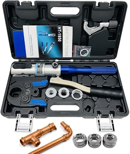 Bangoo Copper Press Tool for 1/2, 3/4 and 1 Inch Viega ProPress Fittings (HT-1950), Silver Blue