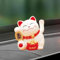 Recitem Auto Solar Winken Händen Glückliche Katze, Lucky Cat Solar Wackelfiguren Tanzende Winkekatze, Solarfigur Statue Auto Armaturenbrett Ornamente, Wackelfigur für Auto Haus Oder Büro (1 Weiß)