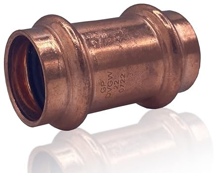 Amazinnov-Cuivre à sertir Raccord de tuyau en cuivre, connecteur de plomberie (ØFF22, Manchon, 1, Chauffage)