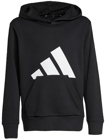 adidas Unisex - Bambini ESSENTIALS BIG LOGO HOODIE, Multicolore (Black/White), 7-8 anni
