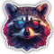 Samunshi® Cooler Waschbär mit Sonnenbrille Aufkleber Autoaufkleber für Motorrad Fahrrad Roller oder Auto Sticker Fahrrad Mtb Mountainbike Rennrad Comic Cartoon Retro Drip Sticker 10x10cm
