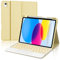 Hülle mit Tastatur für iPad A16 11 Generation 2025/10 Generation 2022, Bluetooth Magnetische Tastatur für iPad 11./10. Gen (11/10.9 Zoll) con Touchpad, Beleuchtung QWERTZ Layout Keyboard, Gelb
