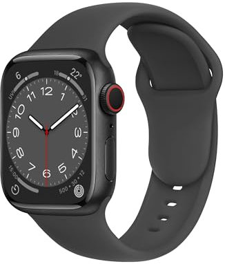 ELETTRONEO SBC1 Correa Deportiva para Apple Watch Ultra 2 49mm, Series 10 46mm, 9 8 7 45mm 41mm, SE 6 5 4 44mm 40mm, 3 2 1 42mm 38mm Pulsera Strap, Gris espacial