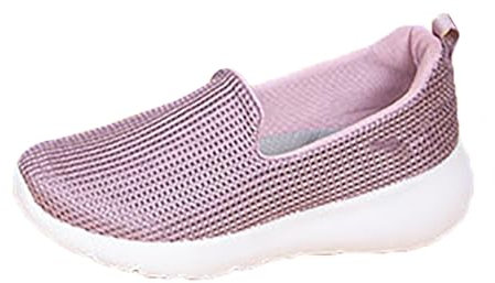 Scarpe da ginnastica da donna, comode da camminare, senza lacci, basse, leggere, per il tempo libero, per il fitness, Lilla, 40