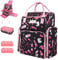 Saviland Nail Polish Organizer Bag: 33L Large Nail Bag Organizer Case Holds 80 Bottles (15ml/0.5 fl.oz) & Nail Lamp Travel Nail Kit Organizer Backpack Holder Nail Organizers and Storage for Nail Tech