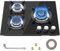 Piano Cottura 3 fuochi Gas，piano cottura a gas da incasso in vetro,Piano Cottura con Protezione Automatica Della Fiamma,con Supporti in Ghisa Gas Naturale e Gas Propano