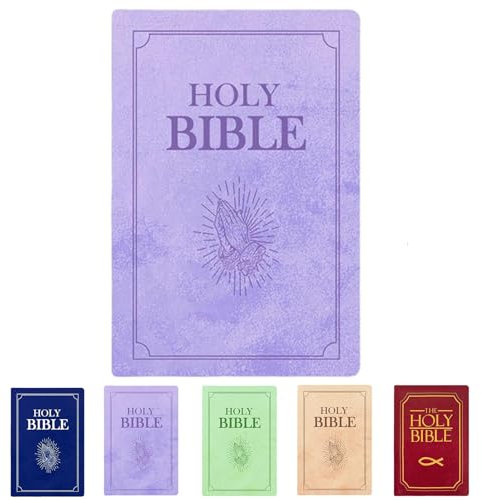 Holy Bible Kissen, Gemütliches Bibelkissen Glaubens Pillow, Bibel Plüsch Buch, Heilige Bibel-Kissen, Aufklappbares Plüschkissen (Lila)