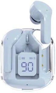 Impermeables Auricular Auriculares Bluetooth T2 Transparentes HiFi con Pantalla Digital Y Sonido Estéreo para Xiaomies Auricular Bluetooth(Blue)